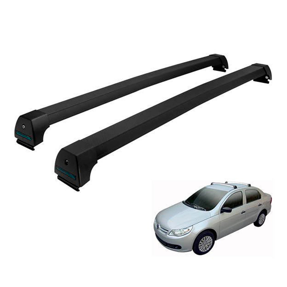 RACK DE TETO LONG LIFE SPORT ALUM. P/ VOYAGE G5 A PARTIR DE 2009 FIXA NO FRISO (PG-5) - PRETO