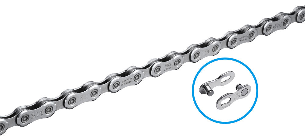 CORRENTE SHIMANO CN-M6100 138L 2X12V DEORE C/ QUICK LINK (ICNM6100138Q) - CINZA