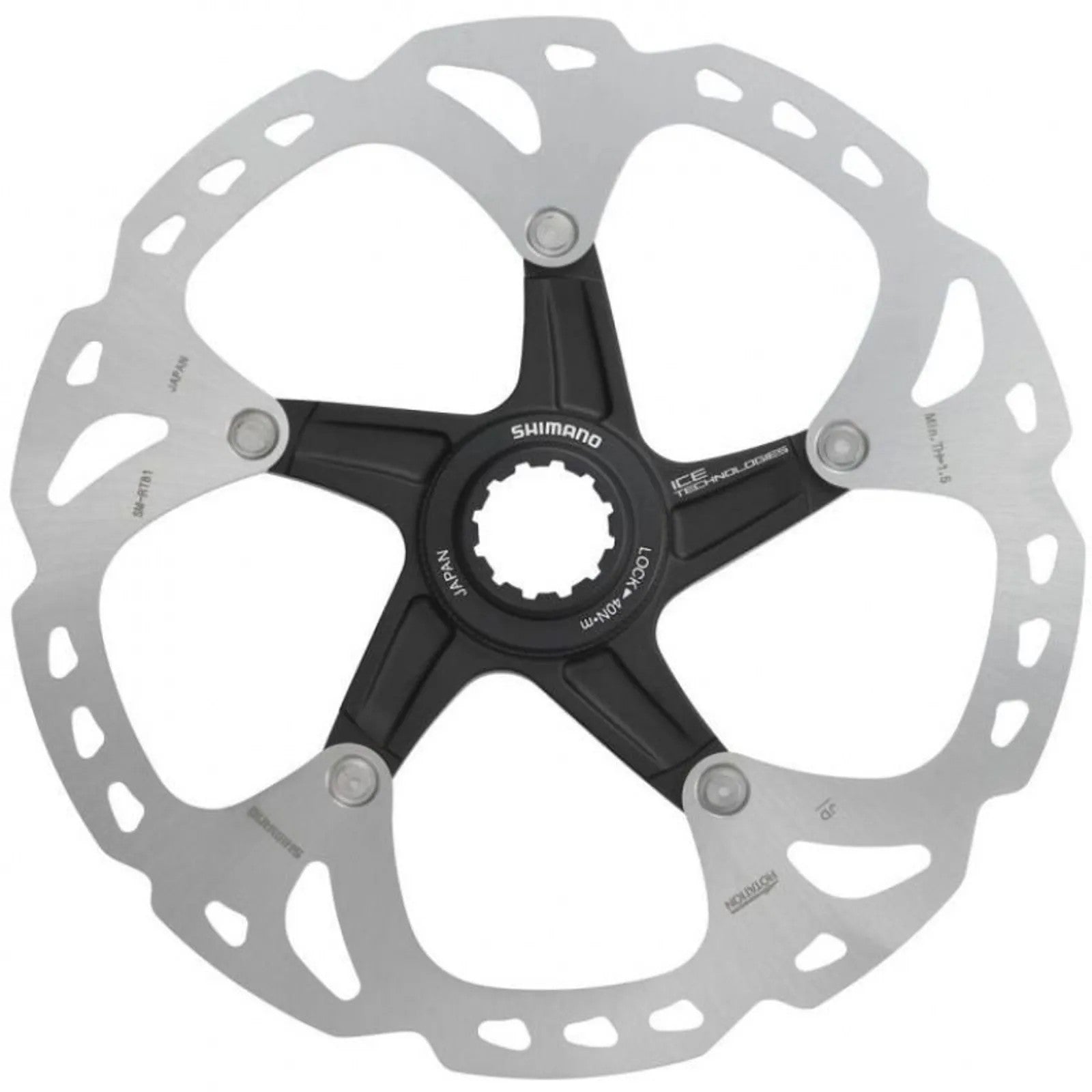 ROTOR DE FREIO A DISCO SHIMANO C. LOCK ICETECH XT RT81 160mm