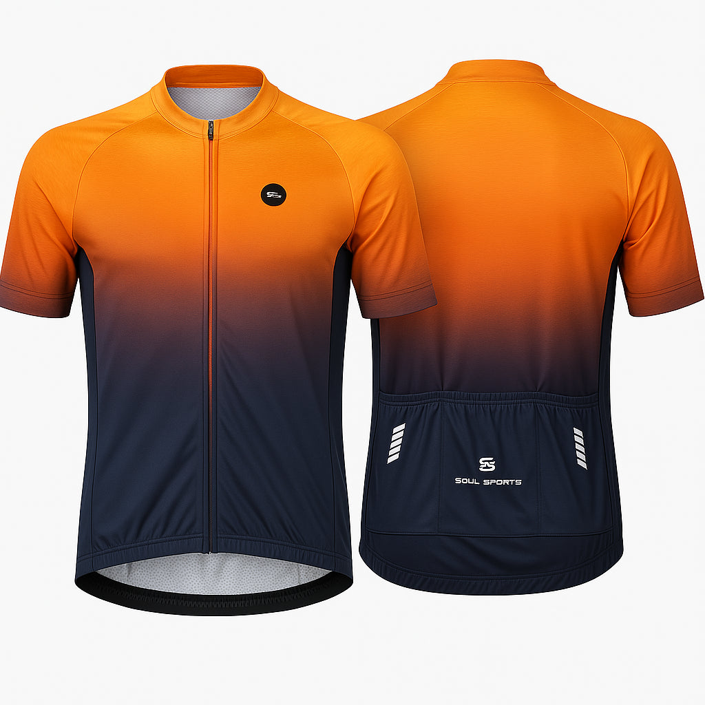 CAMISA CICLISMO SOUL SPORTS MASCULINA AZUL/LARANJA - P