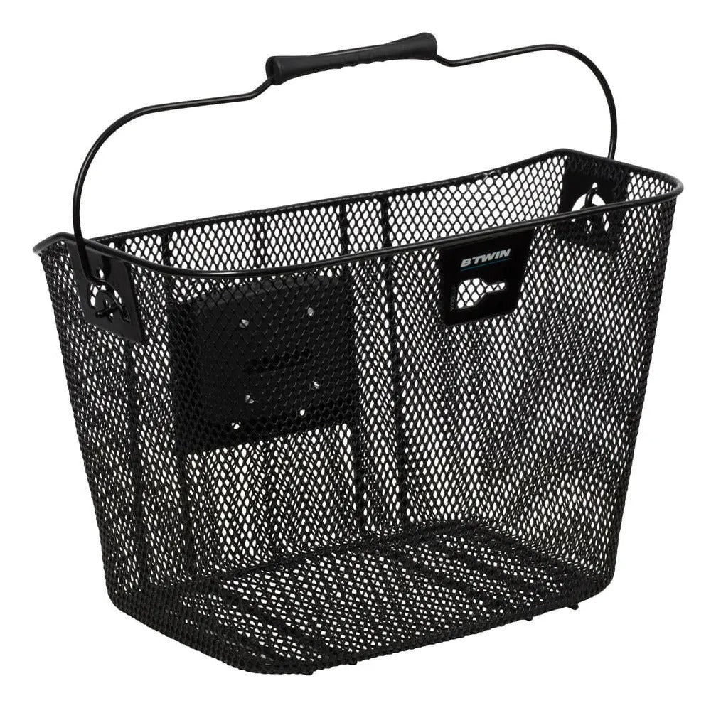 CESTA ARAME 35X25X26,5CM PRETA ENGATE RÁPIDO COM ALÇA