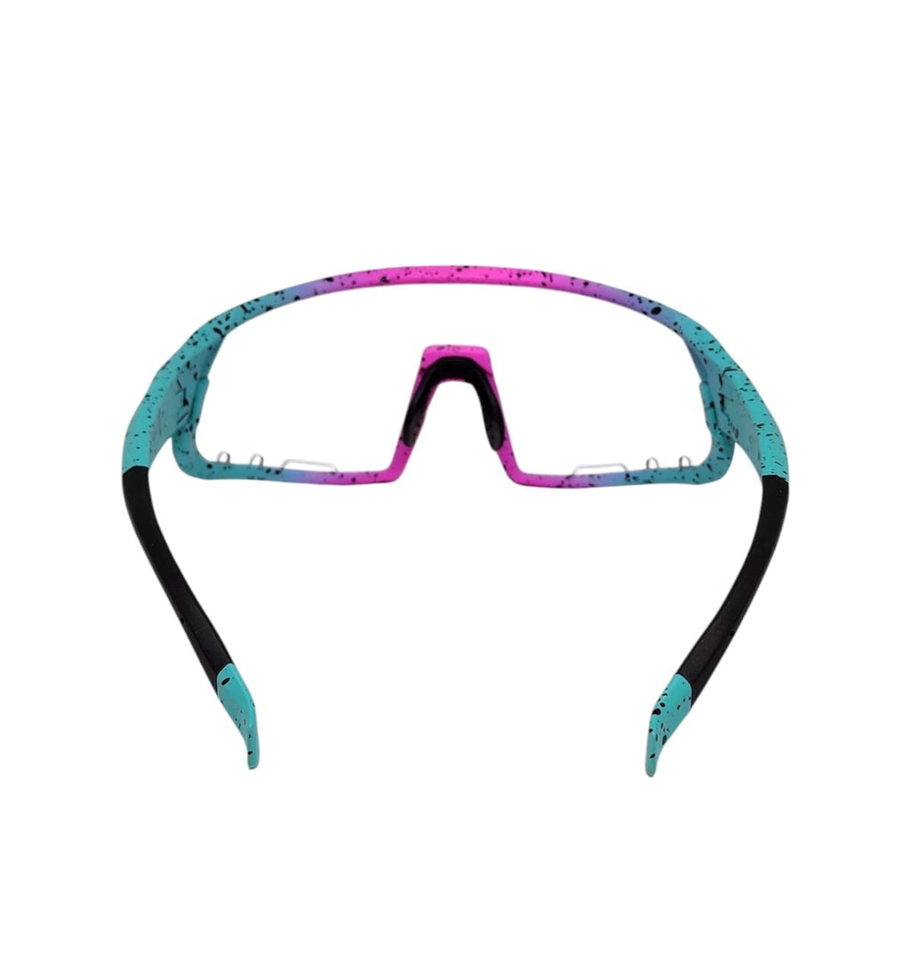 ÓCULOS CICLISMO ELLEVEN EL300 LENTE FOTOCROMÁTICA UV400 ROSA/VERDE