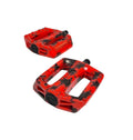 PEDAL PLATAFORMA 9/16 EM NYLON ESFERADO CAMUFLADO COM REFLETOR PRETO/VERMELHO