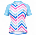 CAMISA CICLISMO FEMININO REFACTOR DUNA BRANCO/AZUL/ROSA