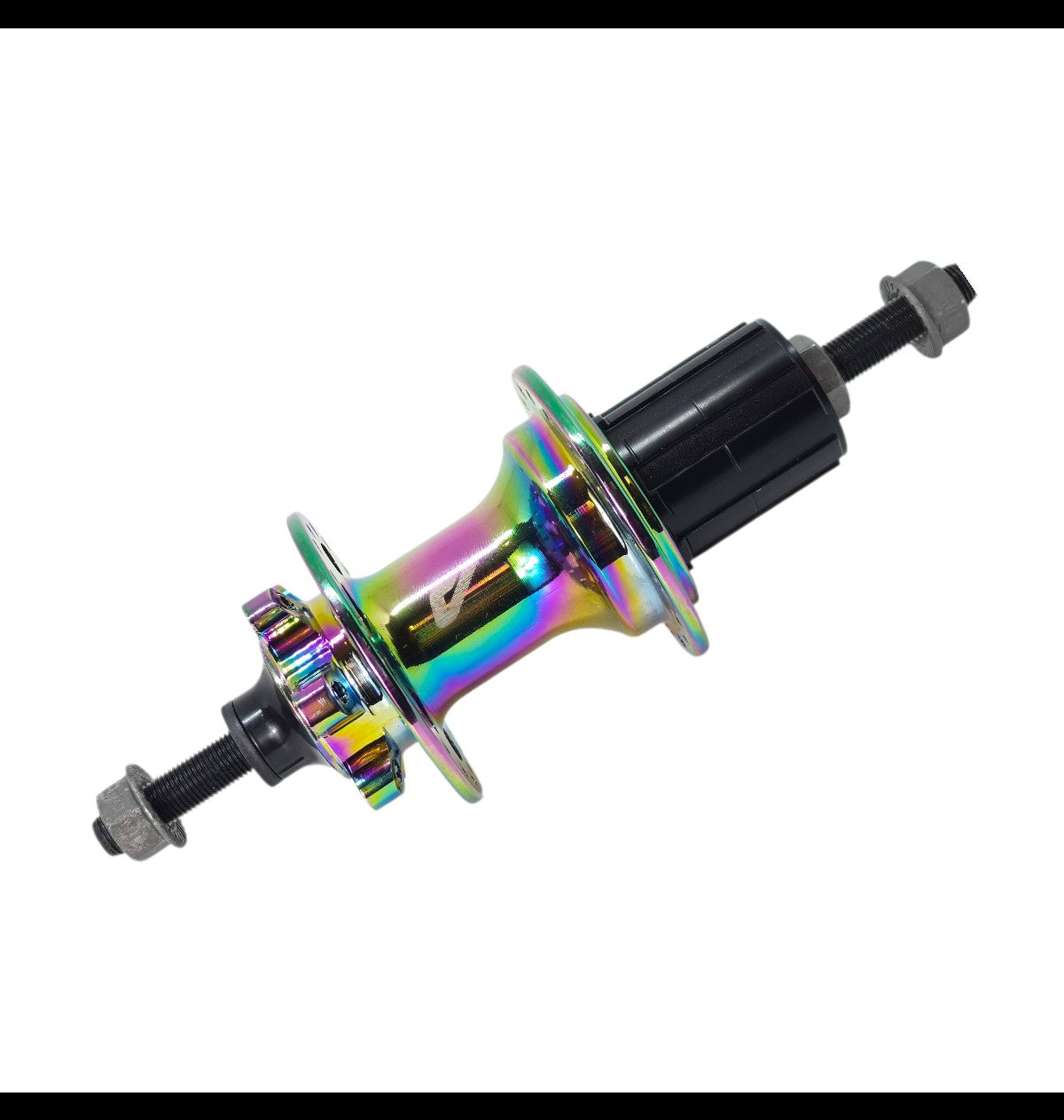 CUBO TRASEIRO VELOFORCE BARULHENTO 12V 10X135MM 36 FUROS EIXO MACIÇO RAINBOW