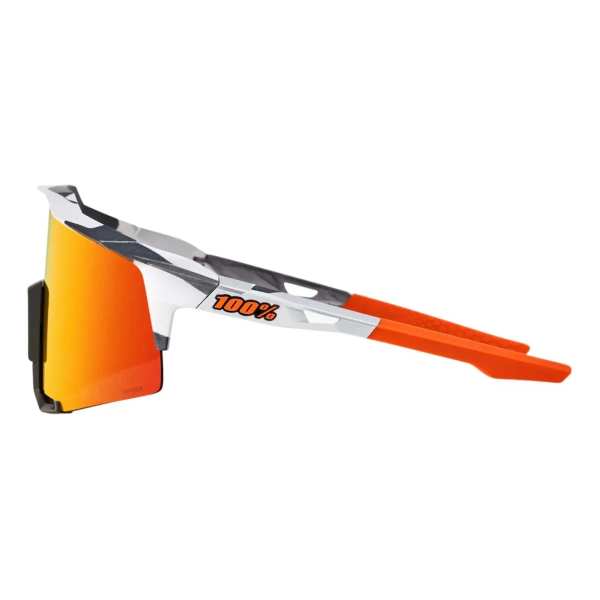 Oculos 100% Speedcraft - Soft Tact Grey Camo - Hiper Red Multilayer Mirror Lens