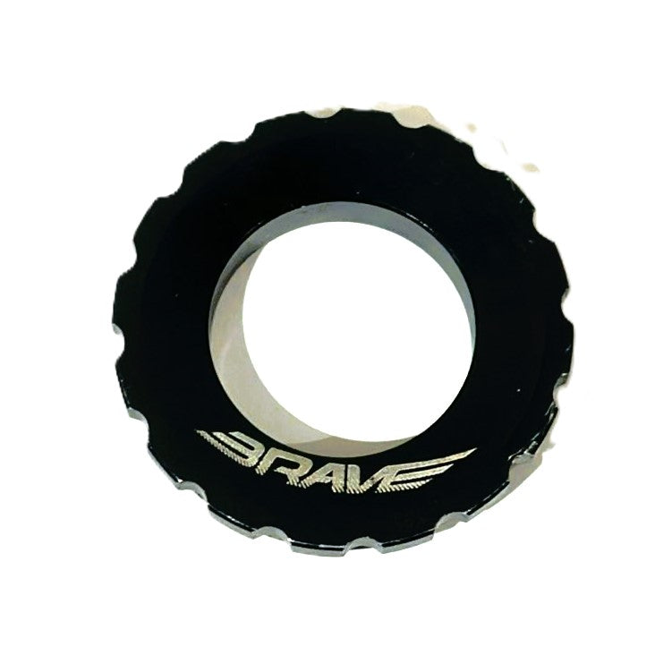 TAMPA DO ROTOR BRAVE CENTER LOCK EXTERNO ALUMINIO PRETO