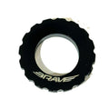 TAMPA DO ROTOR BRAVE CENTER LOCK EXTERNO ALUMINIO PRETO