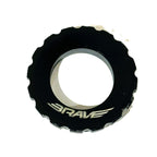 TAMPA DO ROTOR BRAVE CENTER LOCK EXTERNO ALUMINIO PRETO