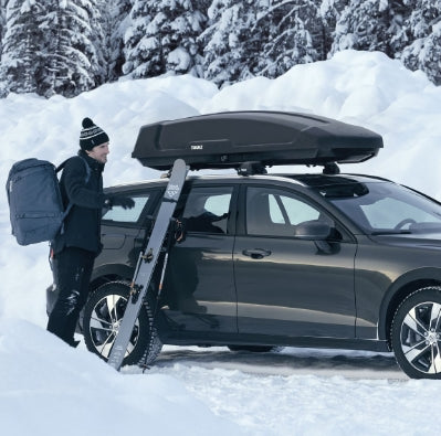 BAGAGEIRO MALEIRO DE TETO THULE FORCE XT M 400L 75Kg BAÚ RÍGIDO PRETO