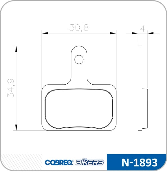 PASTILHA DE FREIO CERAMICA COBREQ P/ SHIMANO Deore