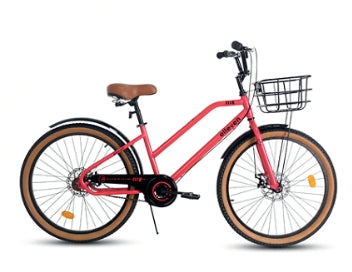 BICICLETA 24 ELLEVEN ELLY C/ CESTA VERMELHO/PRETO