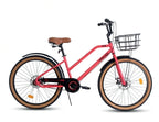 BICICLETA 24 ELLEVEN ELLY C/ CESTA VERMELHO/PRETO