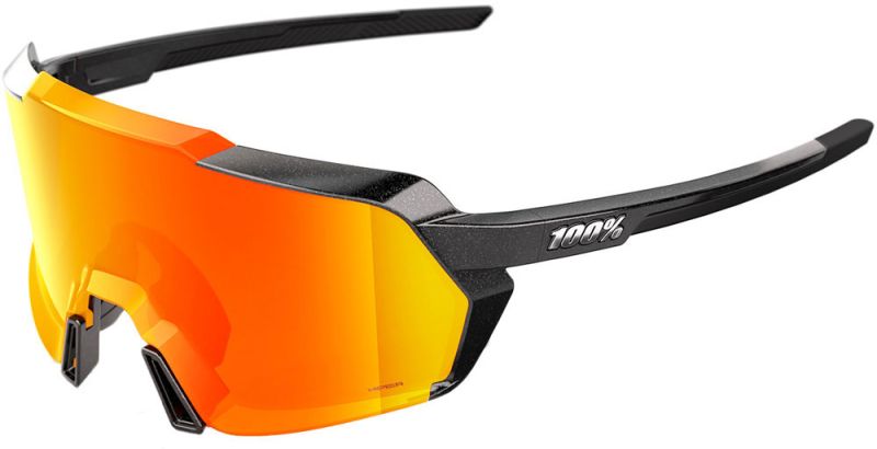 OCULOS 100% KORBIN - GLOSS METALLIC BLACK - HIPER RED MULTILAYER MIRROR PRETO