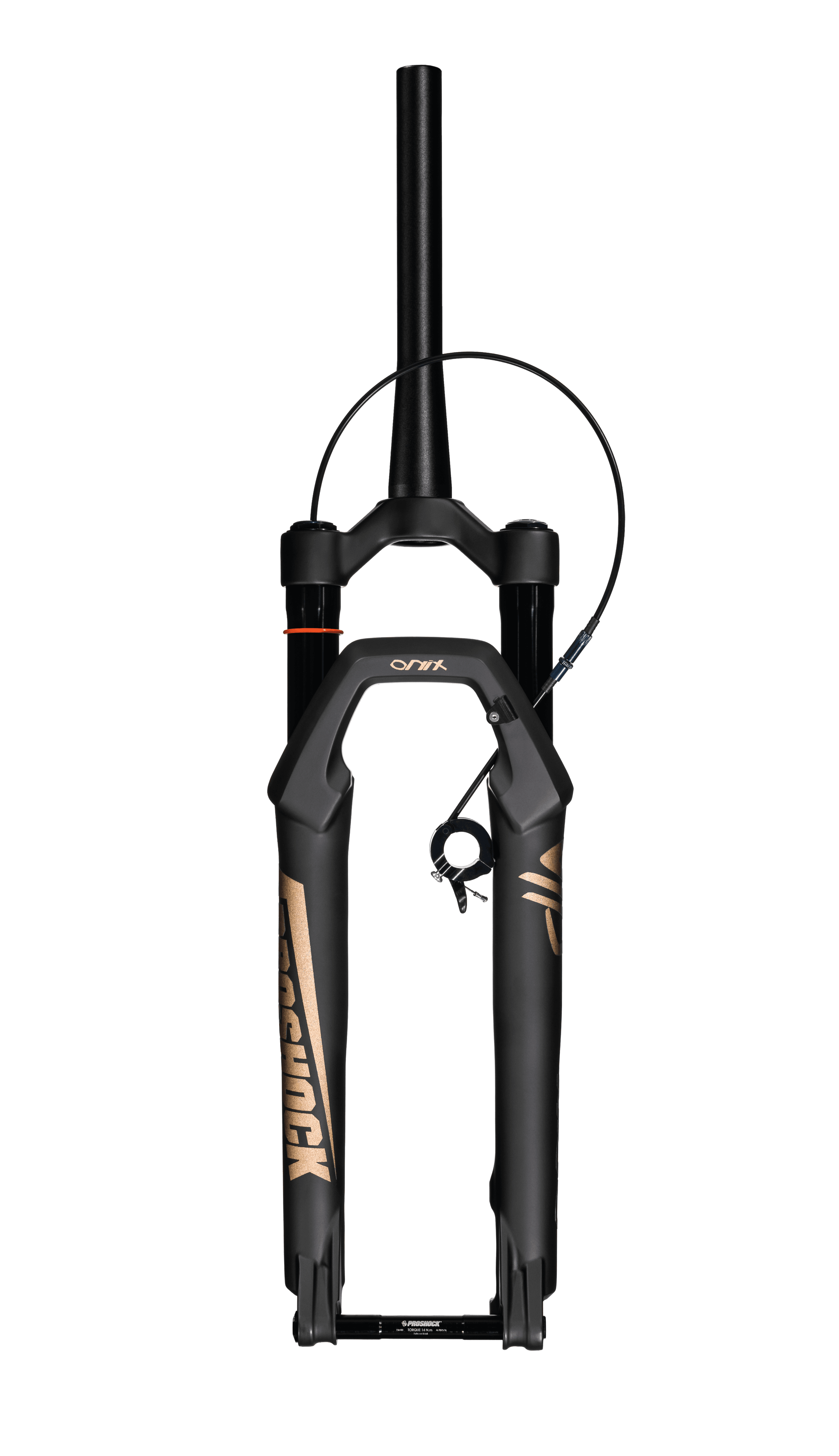 SUSPENSÃO ONIX DARK TRAVA NO GUIDÃO SPIDER ARO 29 TUBO TAPERED EIXO 15X100 PRETA FOSCA - OUTLET
