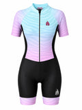 MACAQUINHO CICLISMO FEMININO FILIP DILLIS PRETO/AZUL/PINK