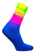 MEIA 39/43 CANO MEDIO PARTENZA AZUL/ROSA/VERDE FLUOR