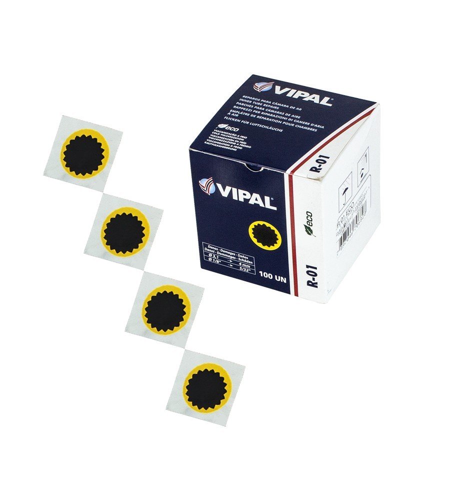 REMENDO VIPAL REDONDO MEDIO R-01 UNIDADE (40MM) - PRETO