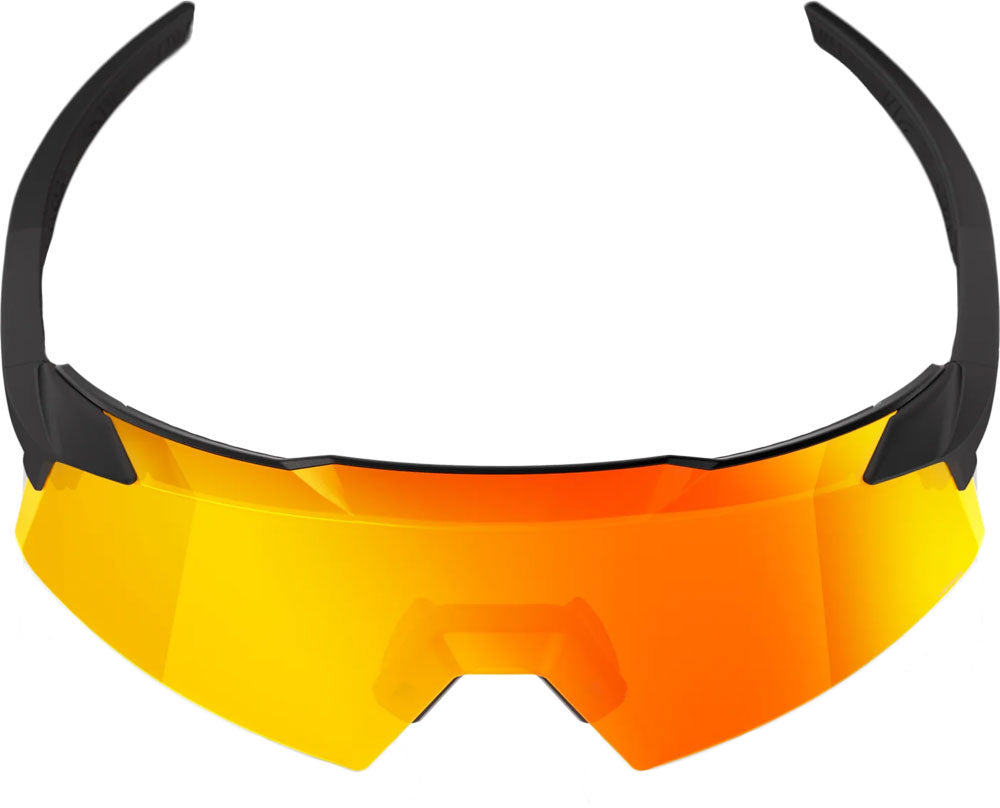 Oculos 100% Aerocraft - Soft Tact Black - Hiper Red Multilayer Mirror