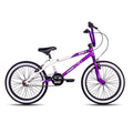 BICICLETA ARO 20 AÇO BMX SERIE 5 LIMITED ROXO MET/BRANCO