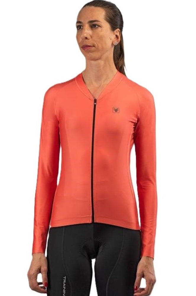 CAMISA DE CICLISMO FREE FORCE FEMININA MANGA LONGA TRAINING LIVING 2024