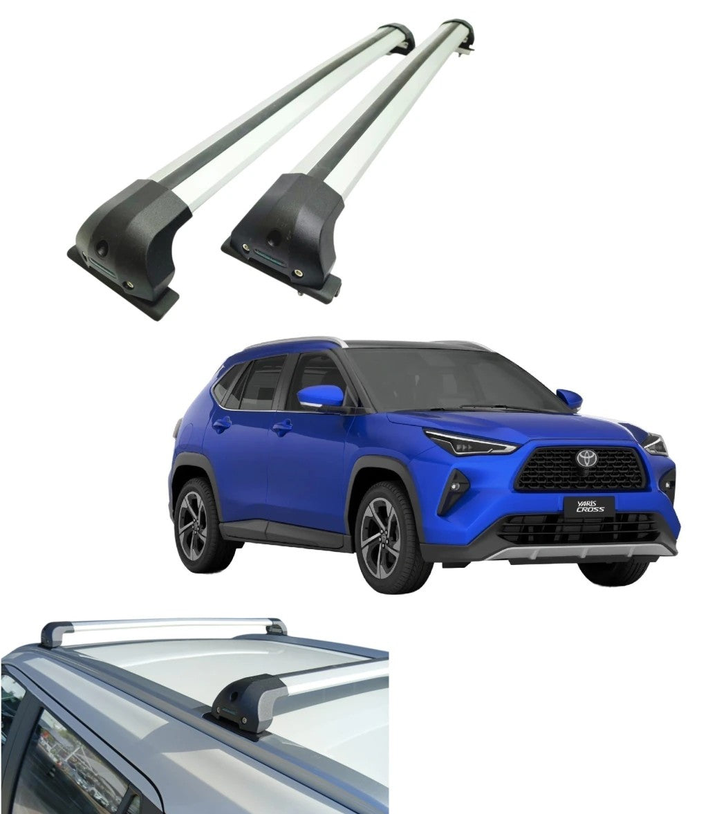 RACK DE TETO LONG LIFE INFINITY P/ YARIS CROSS (COM ABERTURA NO FRISO - COM OU SEM TETO SOLAR) À PARTIR DE 2026 (AYAC) -
