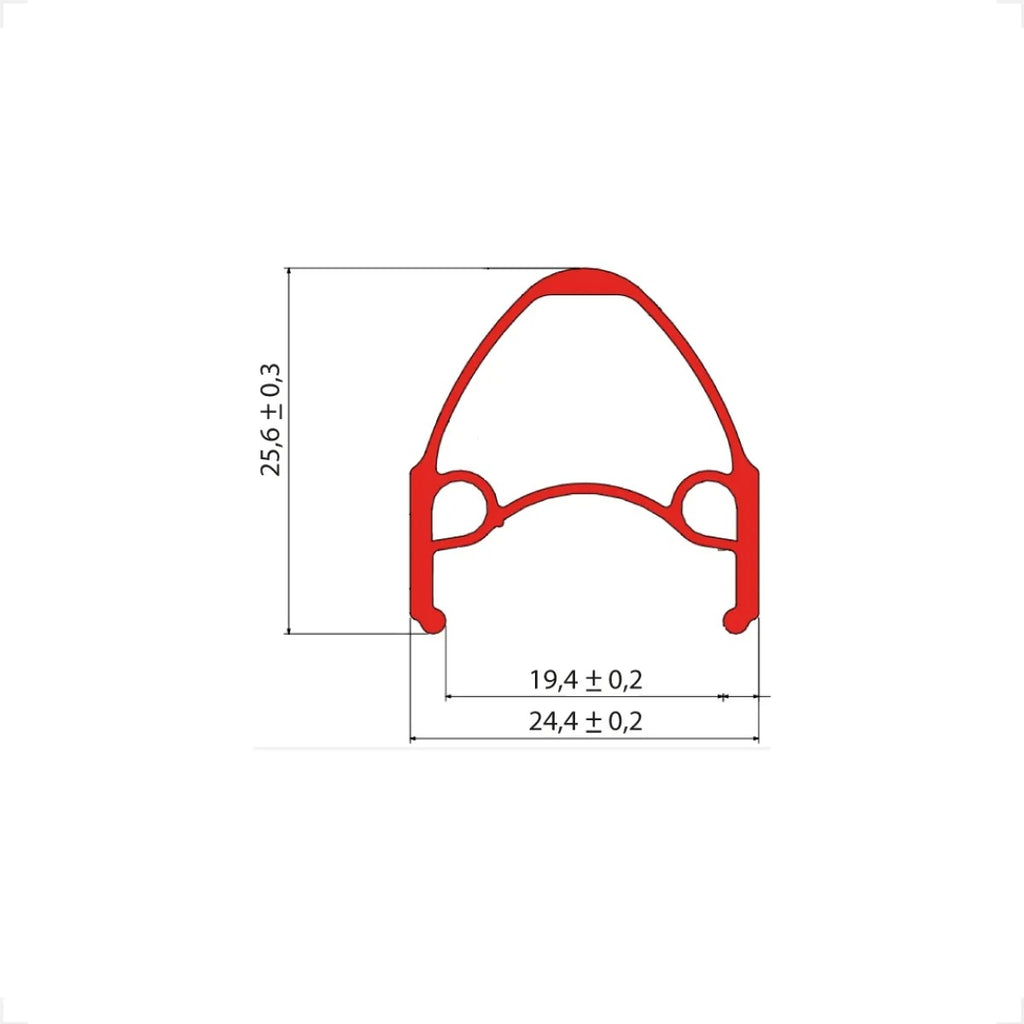 ARO 26 VZAN AERO ESCAPE 36F CNC VERMELHO VERNIZ
