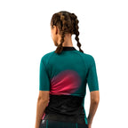 CAMISA CICLISMO FREE FORCE START ALL FIT FEMININA - VERDE/ROSA - M