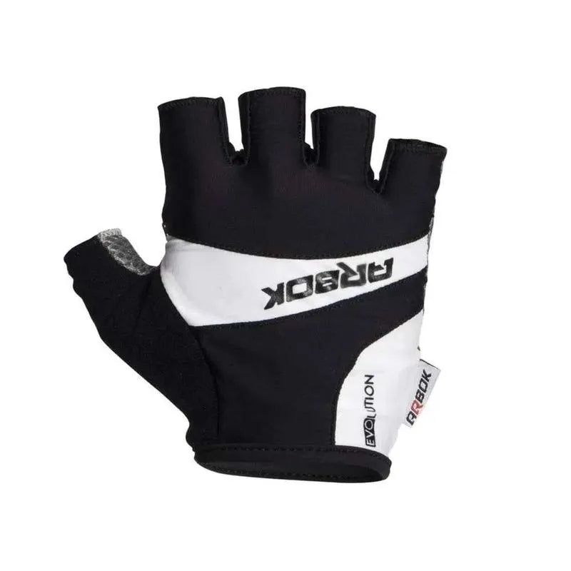 LUVA PARA CICLISMO ARBOK DEDO CURTO PRETO/BRANCO.