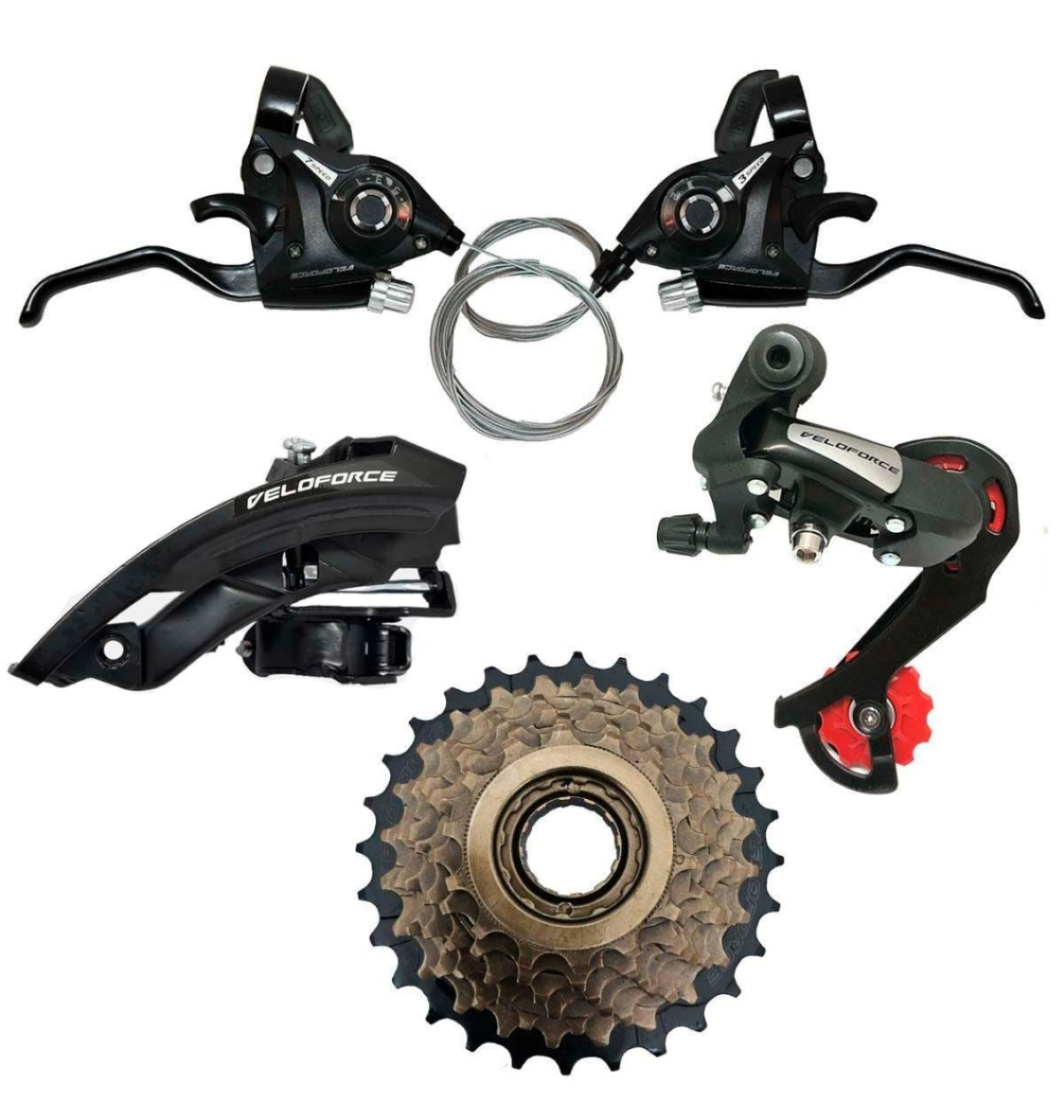 GRUPO TRANSMISSÃO VELOFORCE 5 PEÇAS 3X7V 21V RL