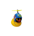 Buzina Silicone Pato Com Capacete Azul Capitão América