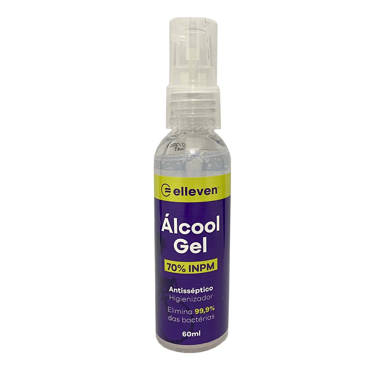 ÁLCOOL GEL ELLEVEN 60ML - TRANSPARENTE
