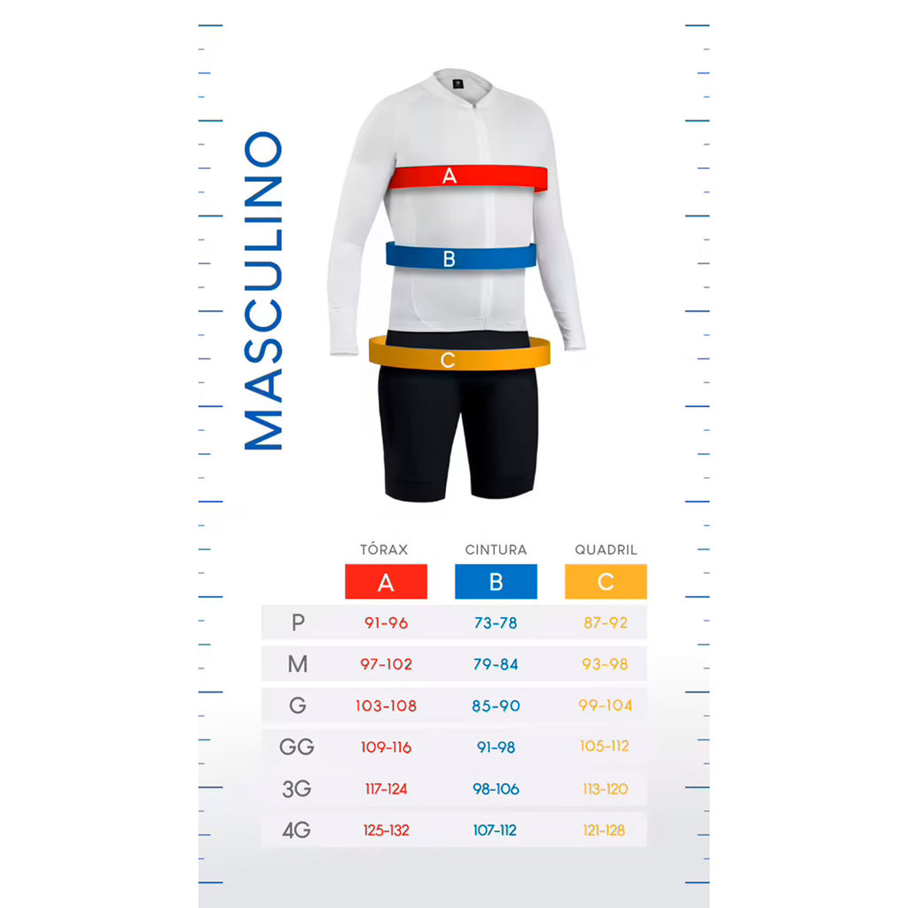 Camisa Ciclismo Free Force Masculina Basic Arctic