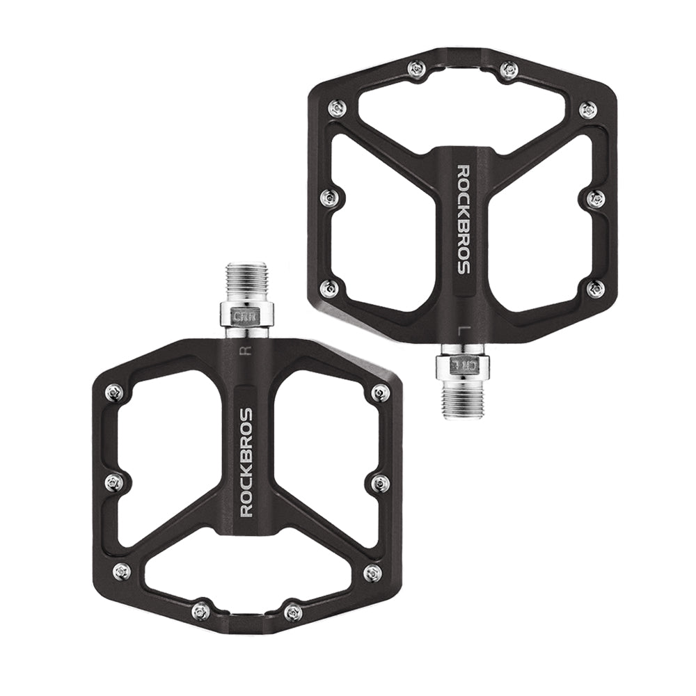 PEDAL 9/16 ROCKBROS PLATAFORMA ALUM ROLAMENTADO C/ 8 PINOS