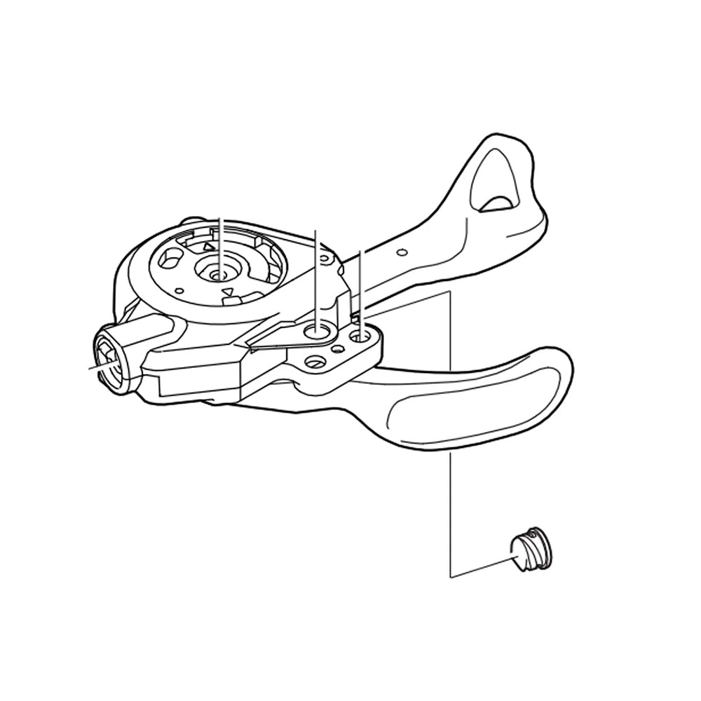UNIDADE INTERNA PARA ALAVANCA DE CÂMBIO SHIMANO XT SL-M770 DIREITO (Y6MP98010)