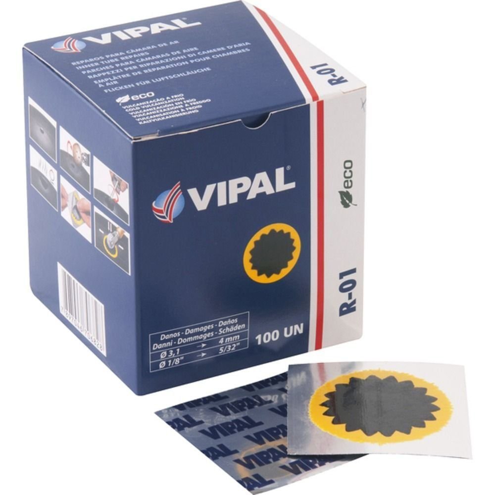 REMENDO VIPAL REDONDO MEDIO R-01 UNIDADE (40MM) - PRETO