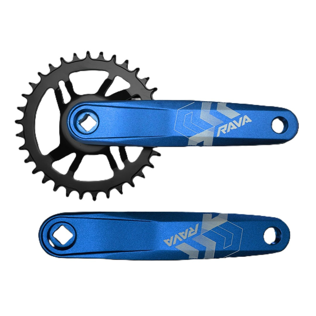 PEDIVELA MTB 170MM COROA 34D PONTA QUADRADA ALUMÍNIO ANODIZADO AZUL