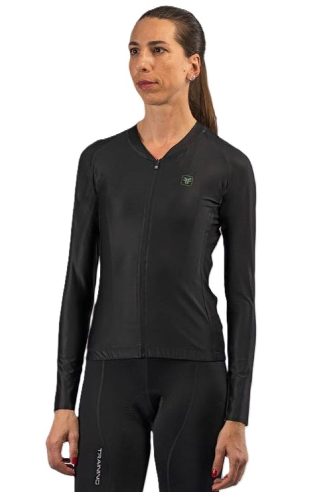 CAMISA DE CICLISMO FREE FORCE FEMININA MANGA LONGA TRAINING DARK 2024