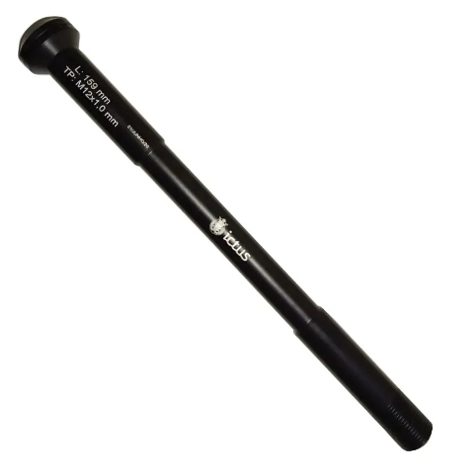 EIXO PASSANTE ICTUS 12MM 142MM TRASEIRO C/ ARRUELA CONICA  (L:159MM TP: M12x1,00MM) - PRETO
