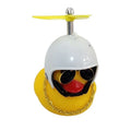 Buzina Silicone Pato Com Capacete Branco Estrela