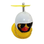 Buzina Silicone Pato Com Capacete Branco Estrela