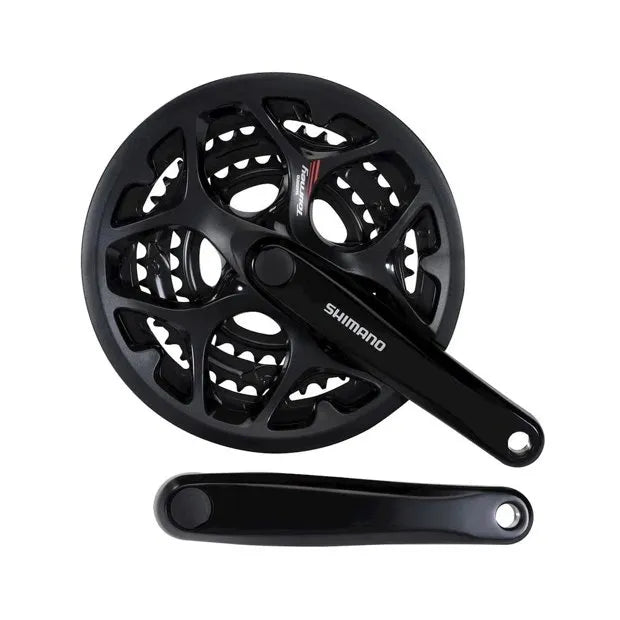 PEDIVELA SHIMANO TOURNEY 7/8V FC-A073 TRIPLA ENGRENAGEM 30/39/50D 170MM PONTA QUADRADA C/ PROTETOR (EFCA073C090C) - PRET