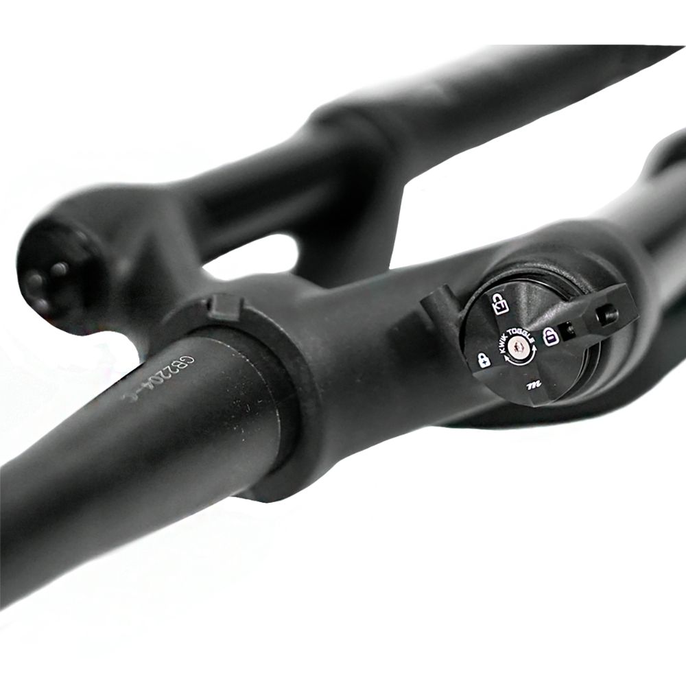 SUSPENSÃO DE BICICLETA 29/275 MANITOU MACHETE COMP 100MM BOOST C/ TRAVA REMOTA - PRETO - TAPERED