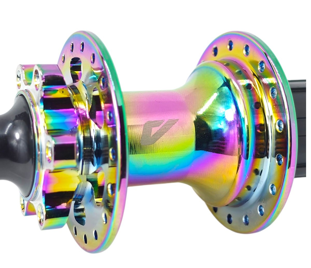 CUBO TRASEIRO VELOFORCE BARULHENTO 12V 10X135MM 36 FUROS EIXO MACIÇO RAINBOW