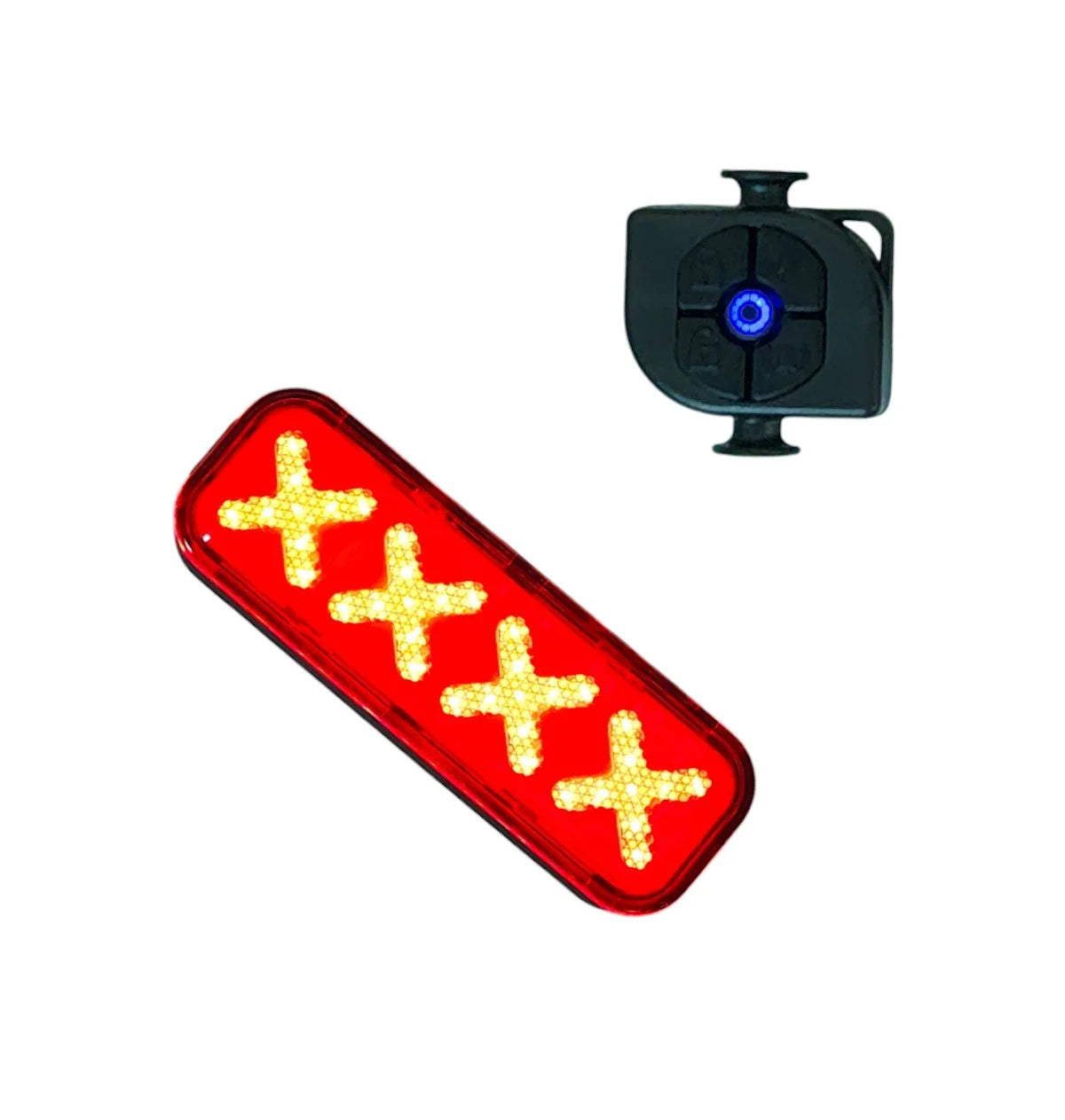 PISCA ELLEVEN SINALIZADOR 300LM 7 EM 1 COM SENSOR FRENAGEM + ALARME + CONTROLE REMOTOI