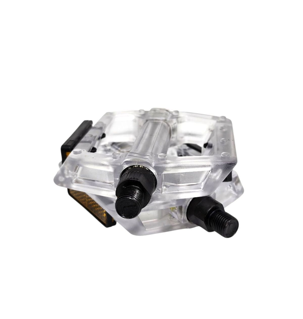 PEDAL PLATAFORMA 9/16 ESFERADO ACRÍLICO COM REFLETOR TRANSPARENTE