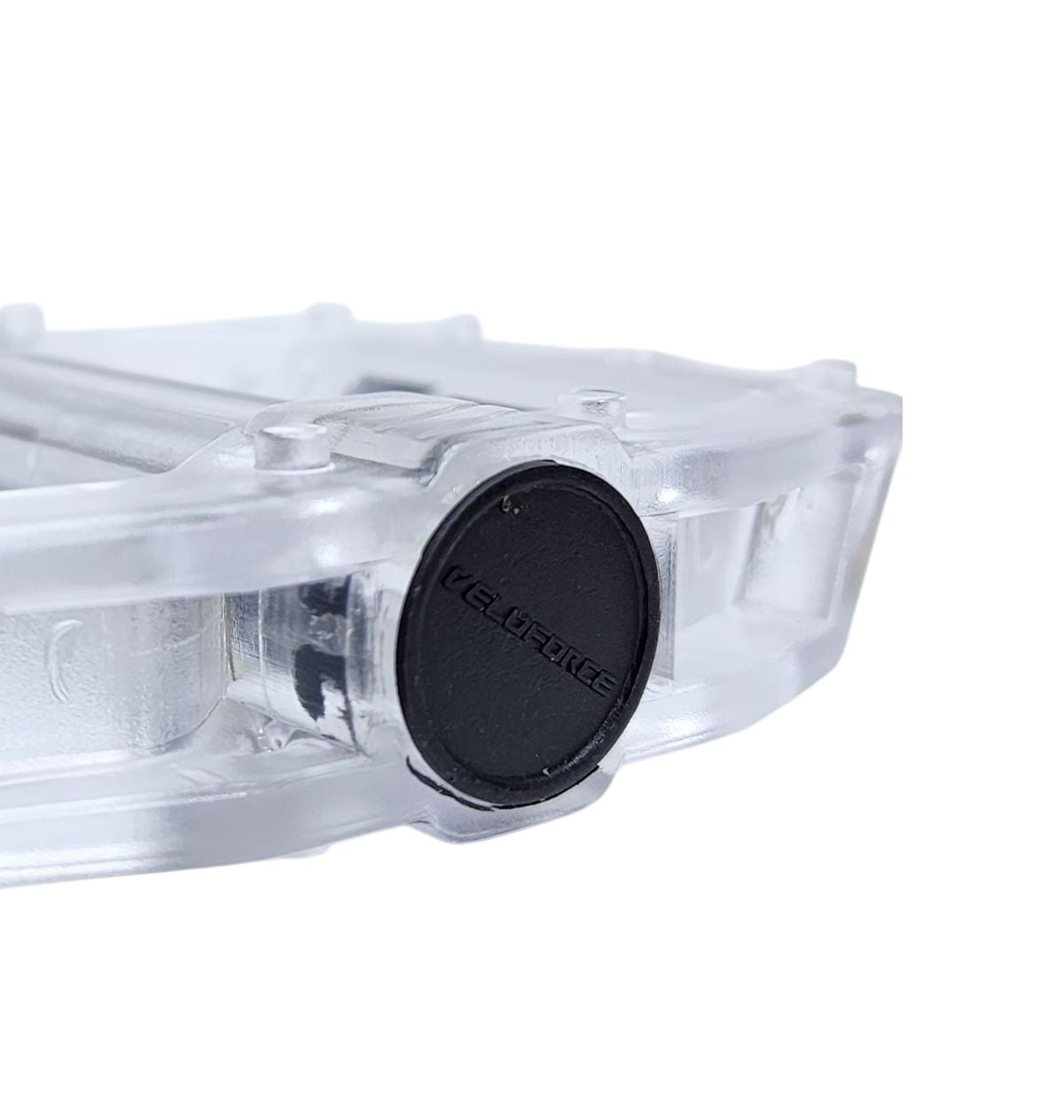 PEDAL PLATAFORMA 9/16 ESFERADO ACRÍLICO COM REFLETOR TRANSPARENTE