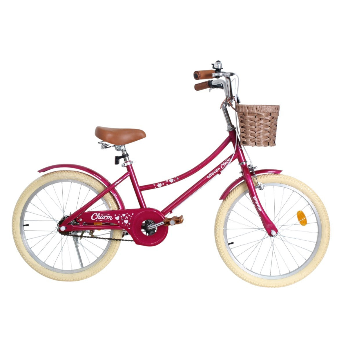 BICICLETA 20 ELLEVEN CHARM C/ CESTA PINK/BRANCO