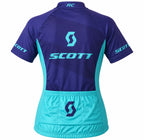 CAMISA CICLISMO FEMININO LE TOUR DE FRANCE SCOTT LILAS/TURQUESA