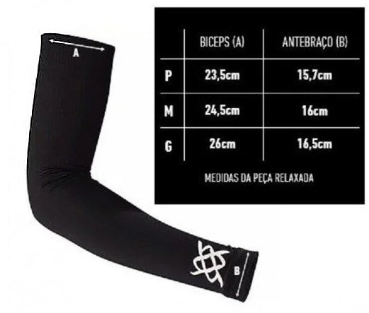 Manguito HUPI Run Preto Proteção UV50+ / M